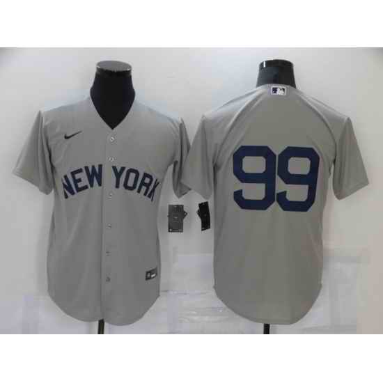 Men New York Yankees 99 Aaron Judge Gray Game 2021 Field of Dreams Jersey